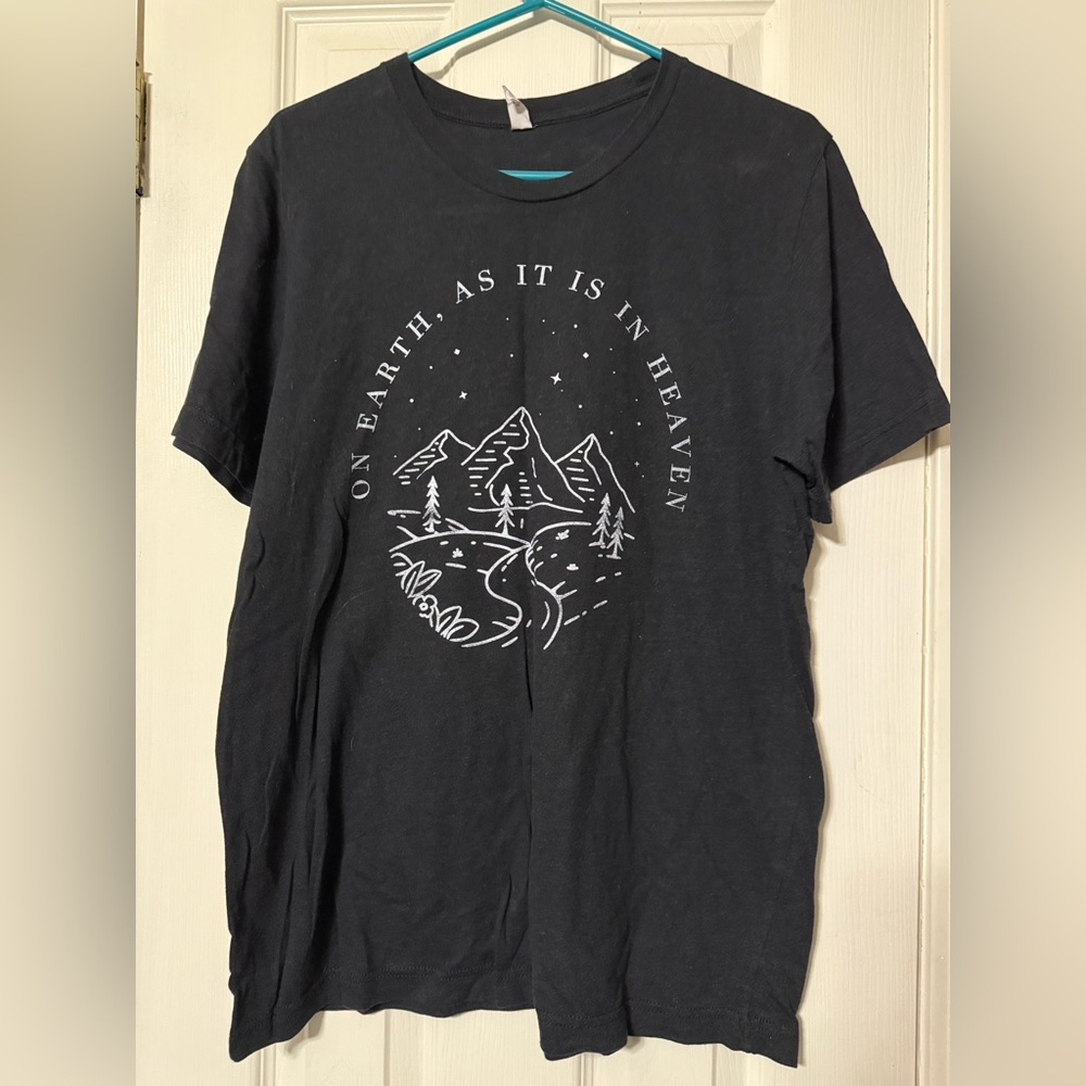 Black Short Sleeve Religious graphic tee